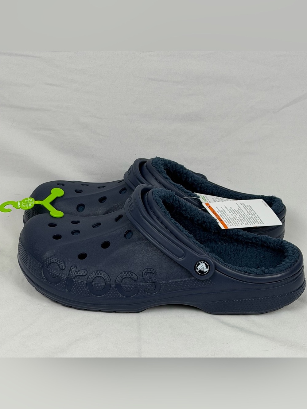Crocs Classic Lined Baya Clogs Blue Men's Size 13 New 205969-463